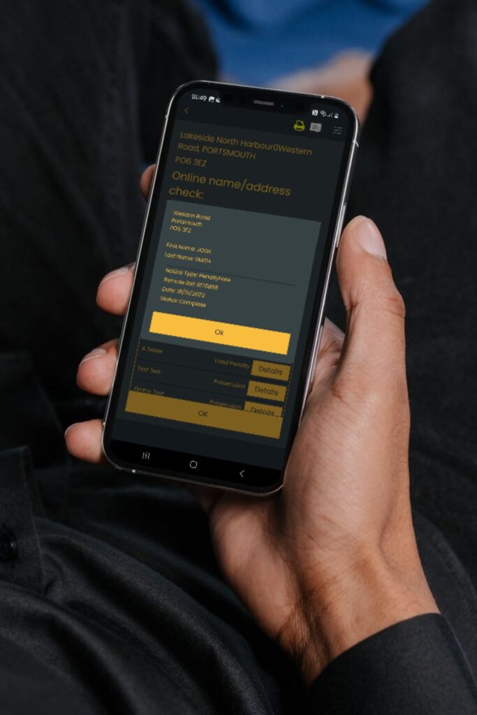 User-friendly interface of ITAL Group's Rail Revenue Protection App.